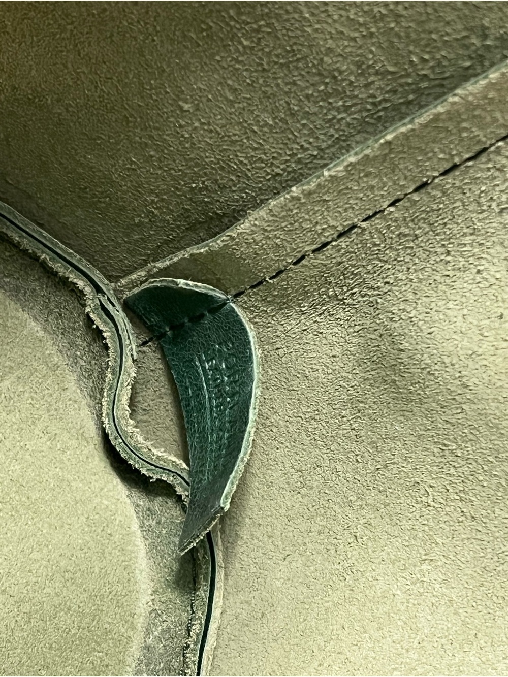 Portland Leather Milian Emerald Green Circle-Handle Tote Bucket Bag - Picture 7 of 13